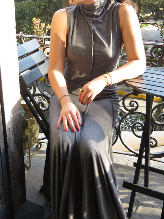 SLATE MINIMAL GOWN