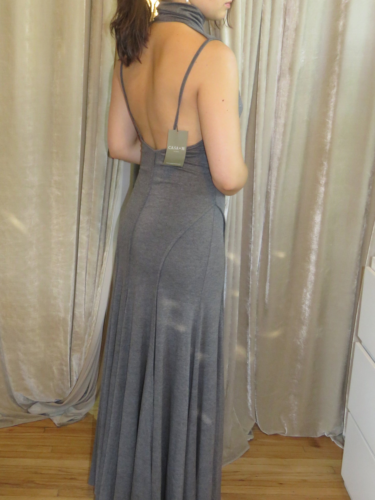 SLATE MINIMAL GOWN